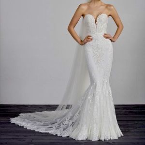 Pronovias ermin wedding gown, size 12